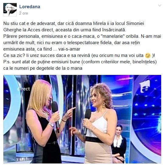 Mirela Vaida, posibilă înlocuitoare pentru Simona Gherghe la ”Acces direct”