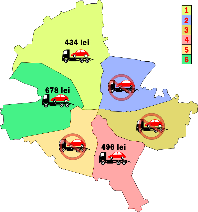 Harta. vezi unde se mai ridica masinile in Bucuresti