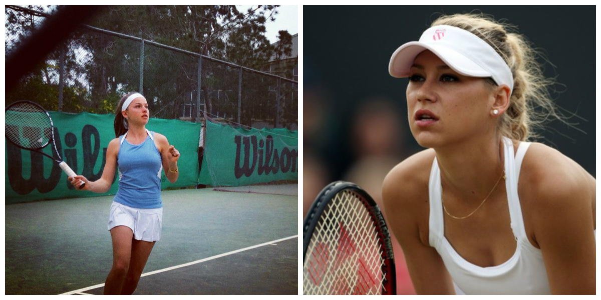 Andrada (stanga), Kournikova (dreapta)