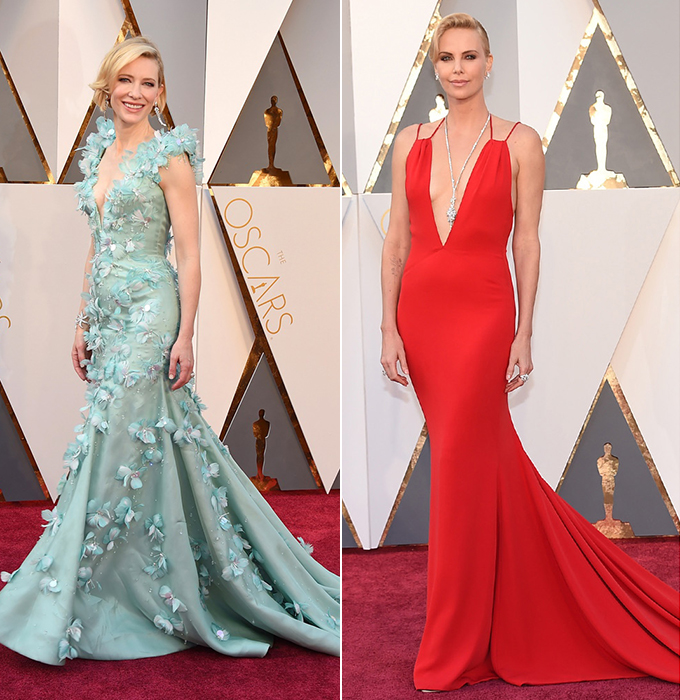 Actriţele Cate Blanchett şi Charlize Theron, printre cele mai bine imbrăcate vedete de la Oscar