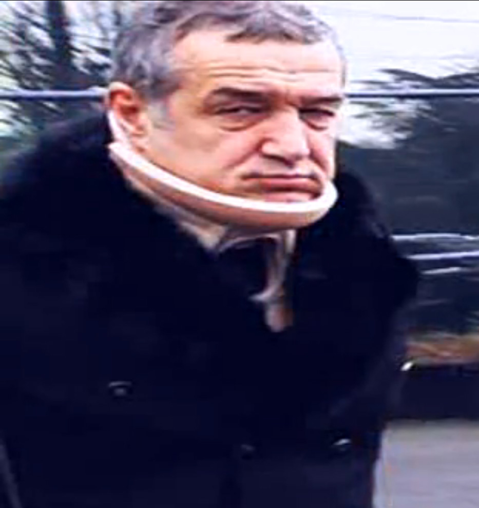 Gigi Becali trebuie sa poarte guler cervical