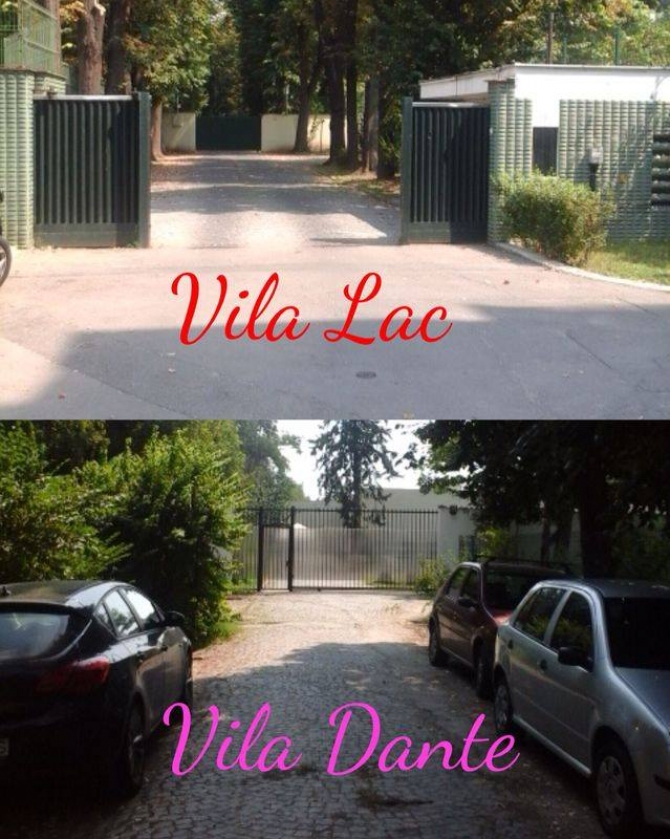 Asa arata cele doua intrari, la Vila Lac 3 si Vila Dante. Prima este cea unde a intrat Klaus Iohannis sursa: DCnews.ro