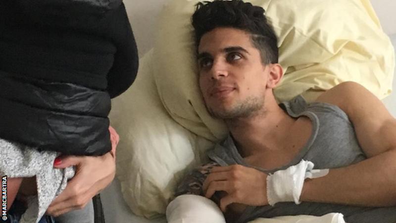 Marc Bartra, prima imagine după ce a fost rănit în atentatul din Germania