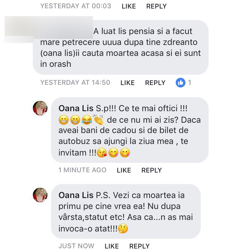 Oana Lis a trecut prin momente neplăcute, după ziua ei de naştere.