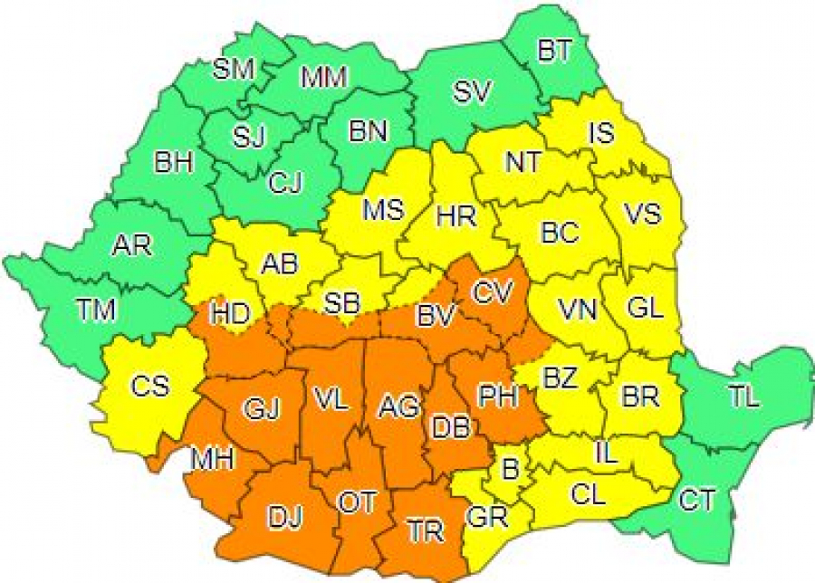 Noi alerte meteo Ploi îngheţate vânt puternic şi ninsori abundente