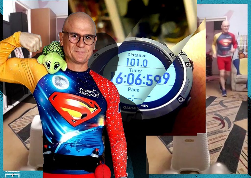 “Superman” a alergat 101 kilometri  în apartamentul lui din Rahova, ca să-i ajute pe bolnavii de COVID-19