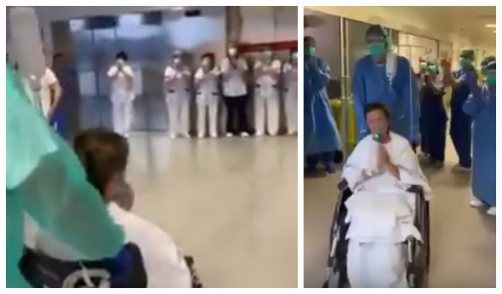 VIDEO. Scene emoționante într-un spital din Italia, după ce o pacientă a fost vindecată de coronavirus. Medicii au aplaudat minute în șir!