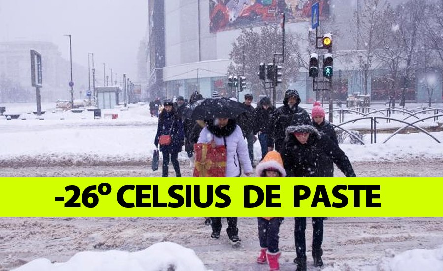 ANM anunță: Minus 26 grade Celsius de Paște, cea mai scăzută temperatură din România