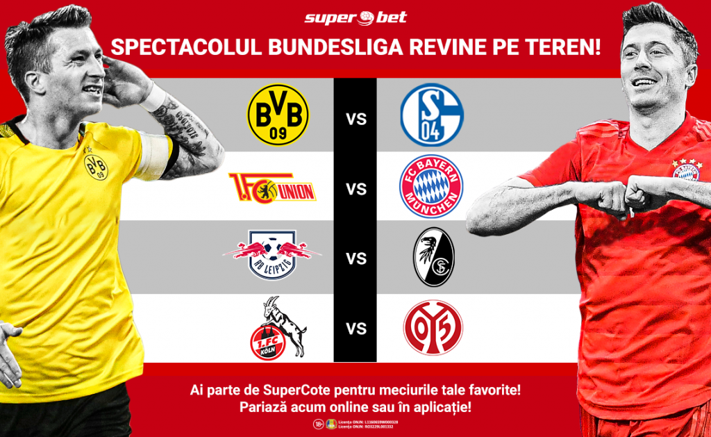 Începe numărătoarea inversă până la reluarea campionatului! Fii pe fază pentru primele meciuri din Bundesliga!