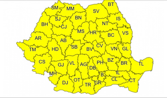 Avertizare meteo de la ANM: Cod Galben! Zonele afectate + prognoza pentru București