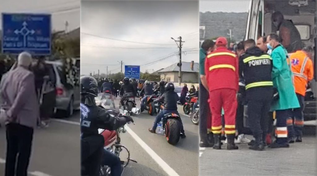 Adolescentul mort în cursa cu motocicletele a fost condus pe ultimul drum de zeci de motocicliști. Imagini cu un puternic impact emoțional | VIDEO