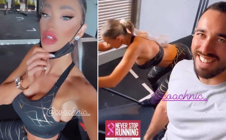 Bianca Drăgușanu s-a filmat în compania unui celebru antrenor de fitness din Dubai. Replici savuroase: „Vrei să mă termini?” VIDEO