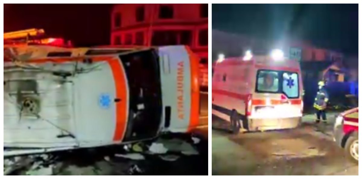 Accident la Mărășești. O ambulanță s-a răsturnat iar pacienta transportată a decedat