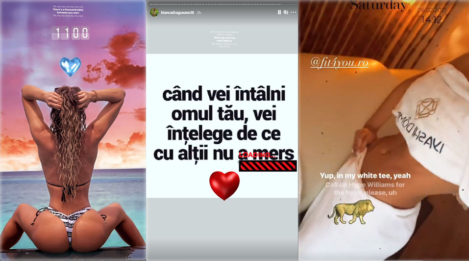 Înainte să meargă azi la un salon de înfrumusețare din Capitală, Bianca Drăgușanu i-a făcut o declarație de dragoste viitorului ei soț, Gabi Bădălău © Facebook