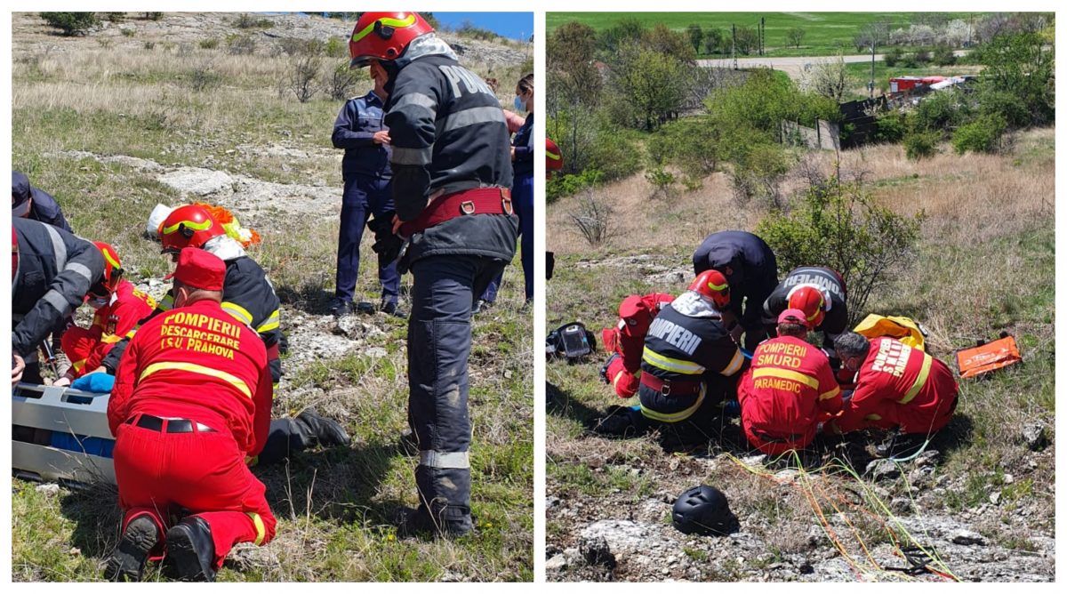 Pasiune periculoasă. Un bărbat s-a prăbușit cu parapanta, în Prahova