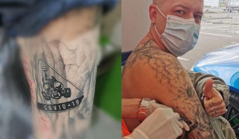 Un bărbat din Oradea și-a tatuat „COVID-19” pe braț, apoi a cerut să fie vaccinat chiar în dreptul tatuajului