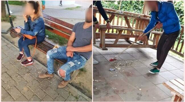 Au ieșit în parc la spart semințe, dar au fost imediat observați de polițiști. Cum au fost pedepsiți doi tineri