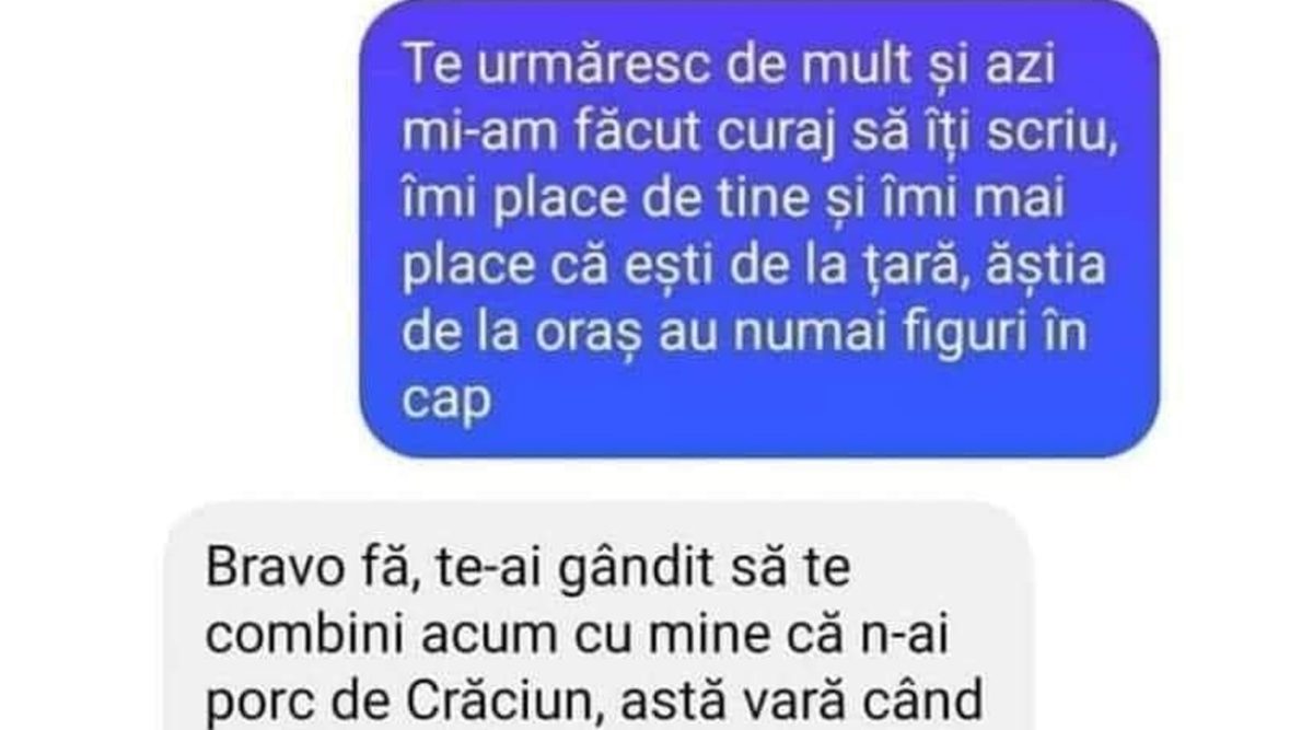 BANC | „Bravo, fă! Te-ai gândit să te combini acum cu mine, că n-ai porc de Crăciun”