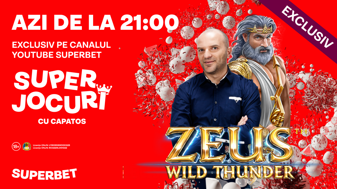 Un nou superslot este azi live cu Dan Capatos de la 21:00 pe YouTube Superbet!