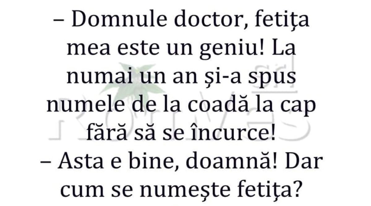 BANC | „Fetița mea e un geniu! La numai un an, și-a spus numele de la coadă la cap, fără să se încurce”