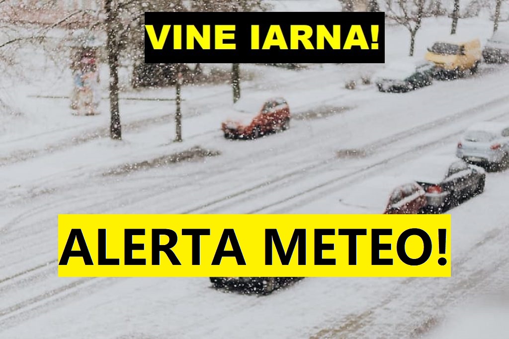 Avertizare meteo de Cod galben în mai multe regiuni din țară. Vin ninsorile