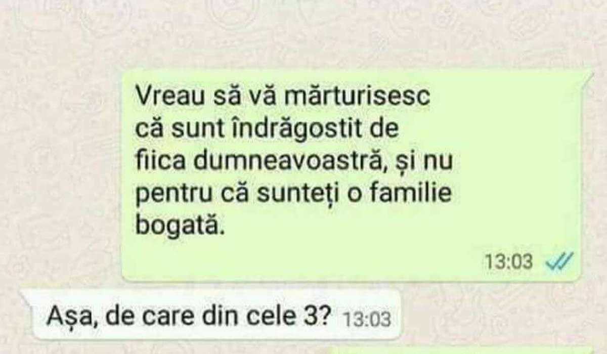 BANC | „Doamna Nicoleta, sunt îndrăgostit de fiica dumneavoastră și nu pentru că sunteți o famile bogată!” „De care dintre ele?”