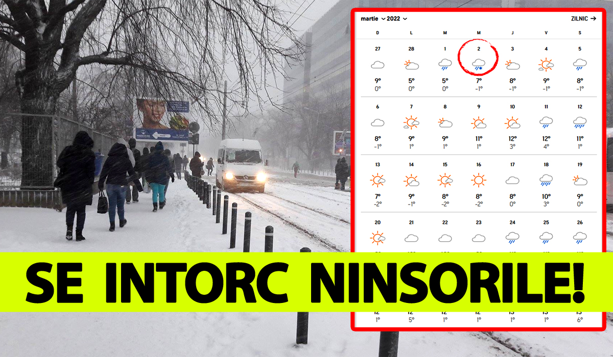 Prognoza Accuweather: Se întoarce iarna în România! Pe ce dată ninge în București