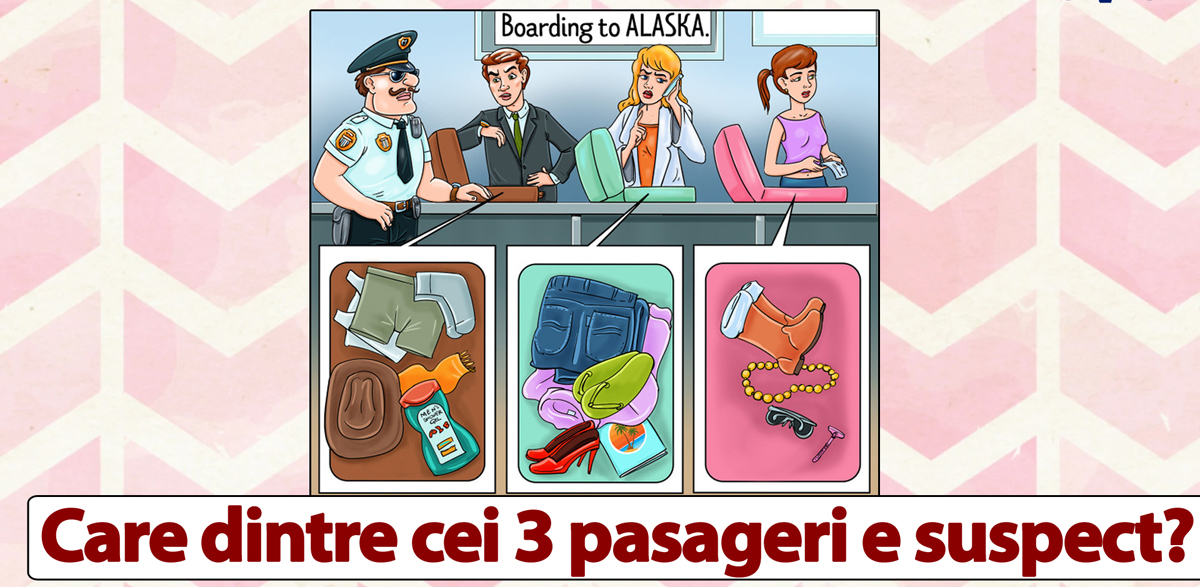 Test de inteligență | Care dintre cei 3 pasageri din aeroport este suspect?