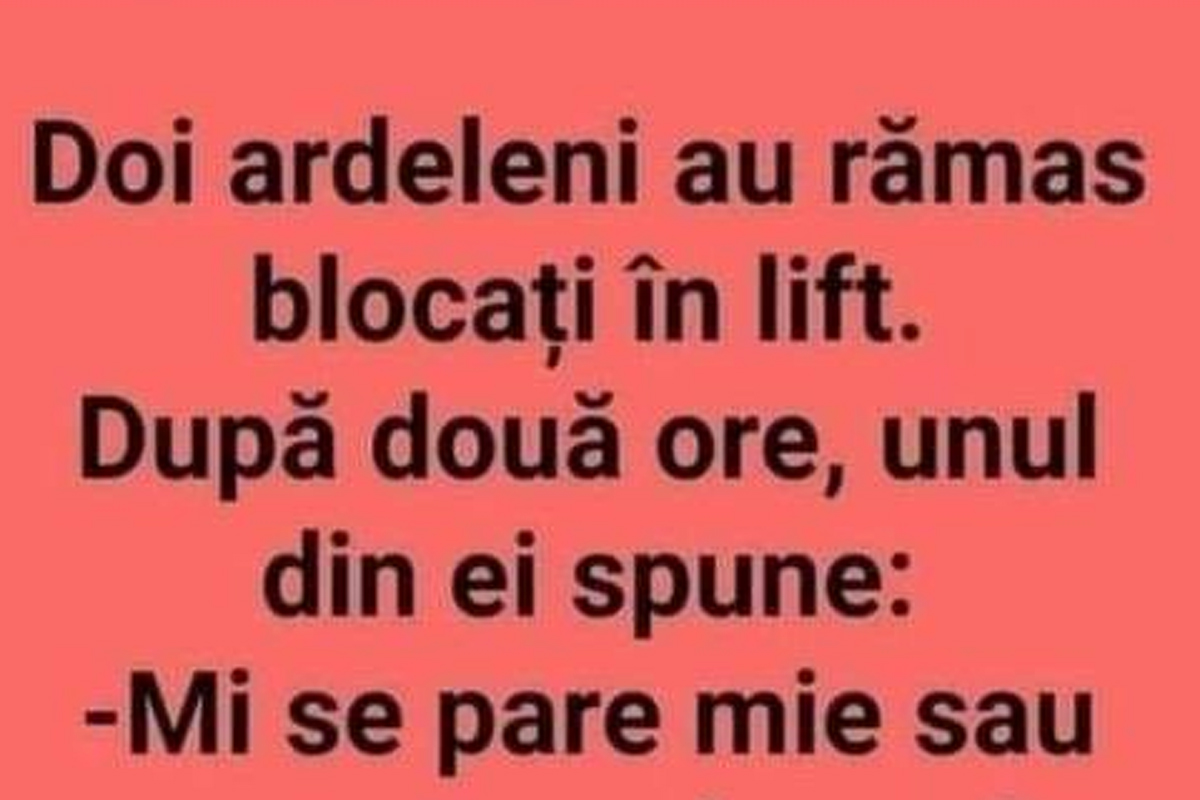 BANC | Doi ardeleni au rămas blocați în lift. După 2 ore, unul dintre ei spune: „Mi se pare mie sau..”