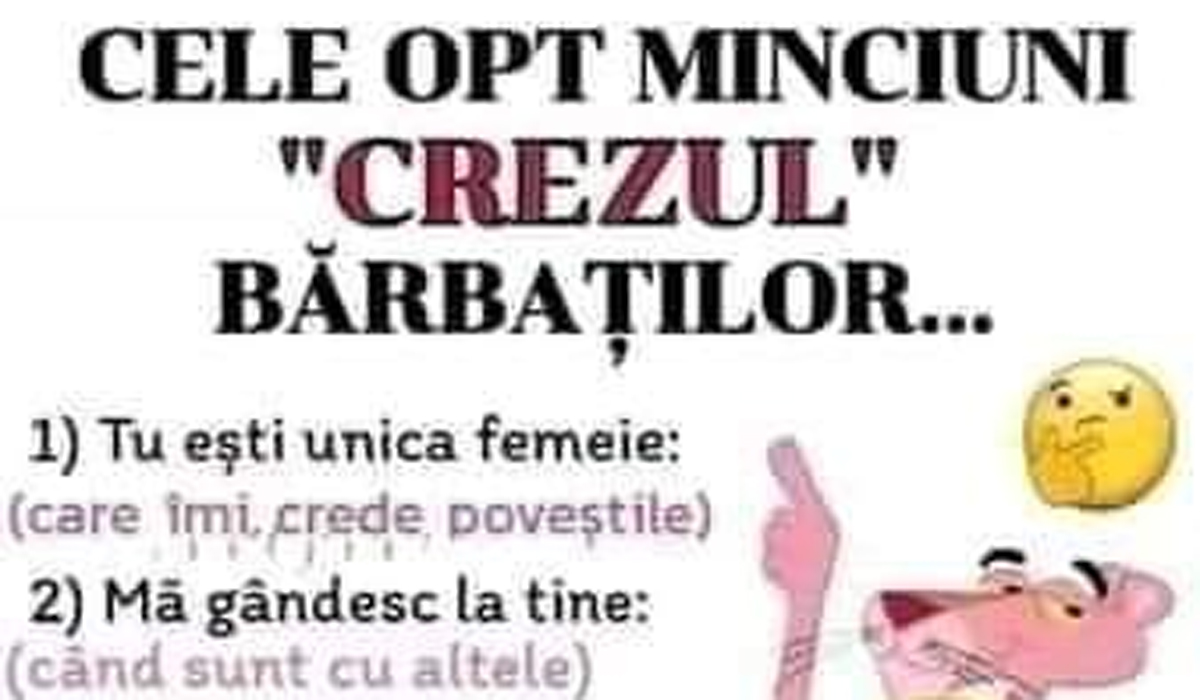 BANCUL ZILEI | Cele 8 minciuni din „Crezul bărbaților”