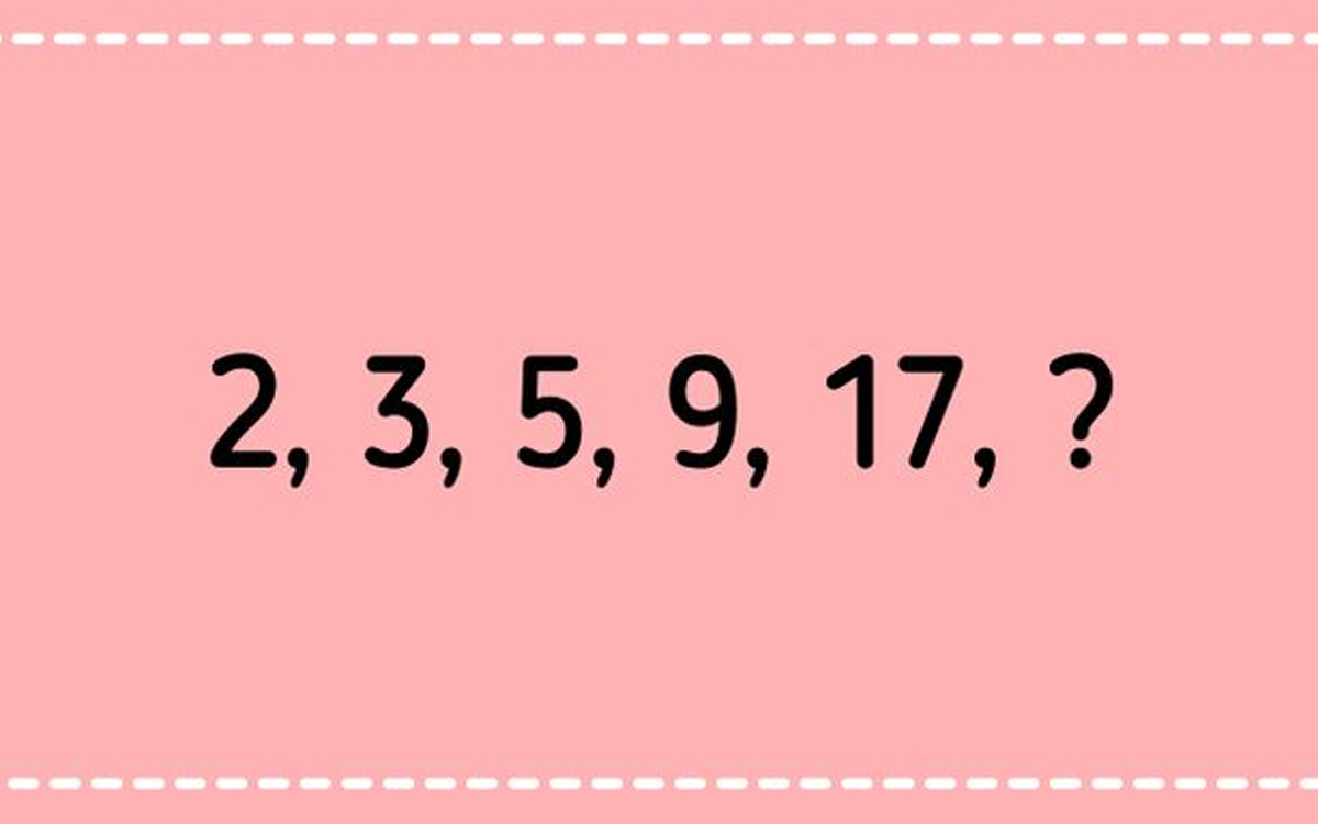 IQ test cu 10 întrebări | Prima: Ce număr urmează în seria 2, 3, 5, 9, 17?