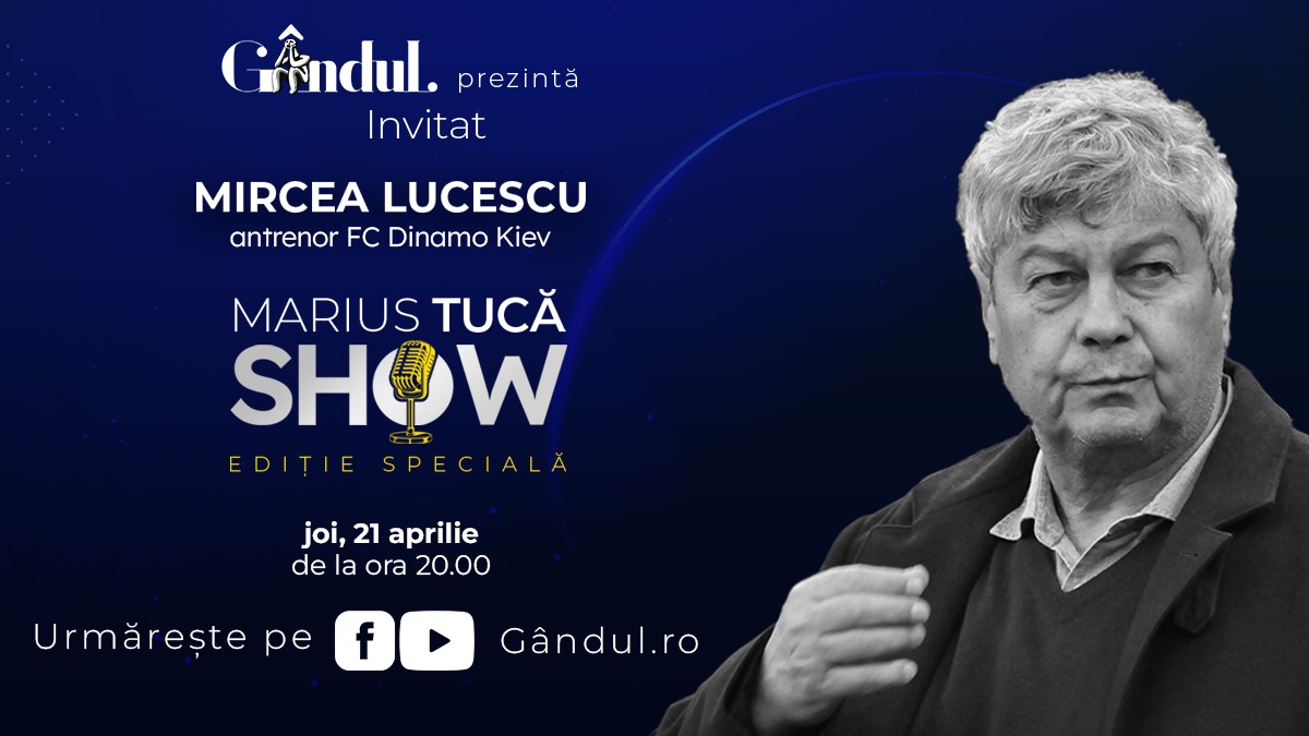 Marius Tucă Show începe joi, 21 aprilie, de la ora 20.00, live pe gandul.ro cu o nouă ediție specială