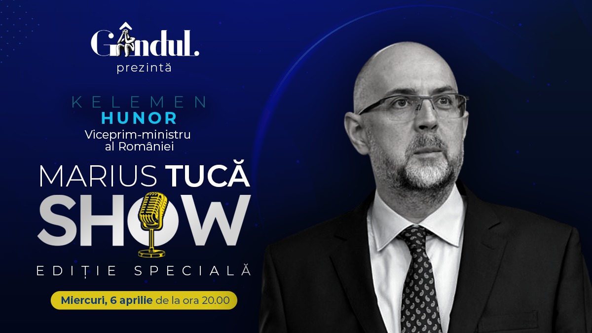 Marius Tucă Show începe miercuri, 6 aprilie, de la ora 20.00, live pe gandul.ro cu o nouă ediție specială