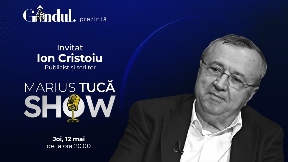 Marius Tucă Show începe joi, 12 mai, de la ora 20.00, live pe gandul.ro