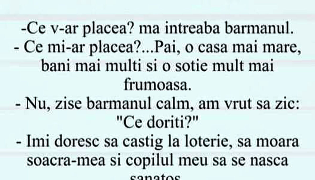 BANCUL ZILEI | De ce nu e indicat să iei barmanul peste picior