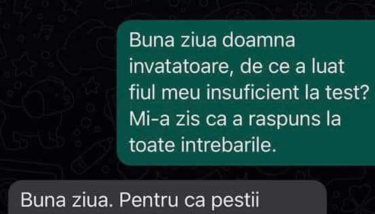 BANC | „Bună ziua, doamna învățătoare, de ce a luat fiul meu ‘insuficient’ la test?”