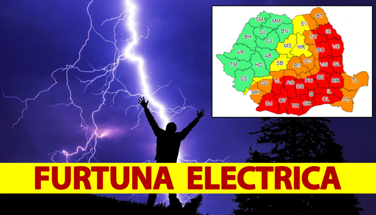 ANM a modificat prognoza. Vine furtuna electrică în toată România, începând cu 8 iunie 2022