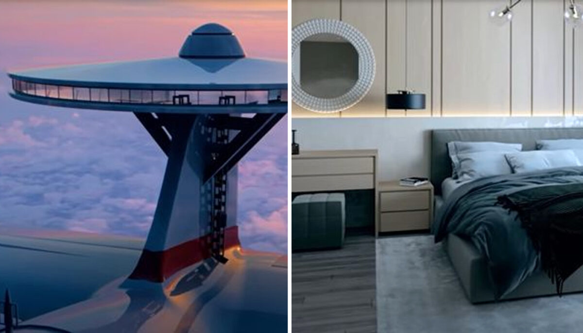 Acesta este „hotelul zburător”, situat într-un avion gigantic, care nu aterizează niciodată! Cum arată camerele
