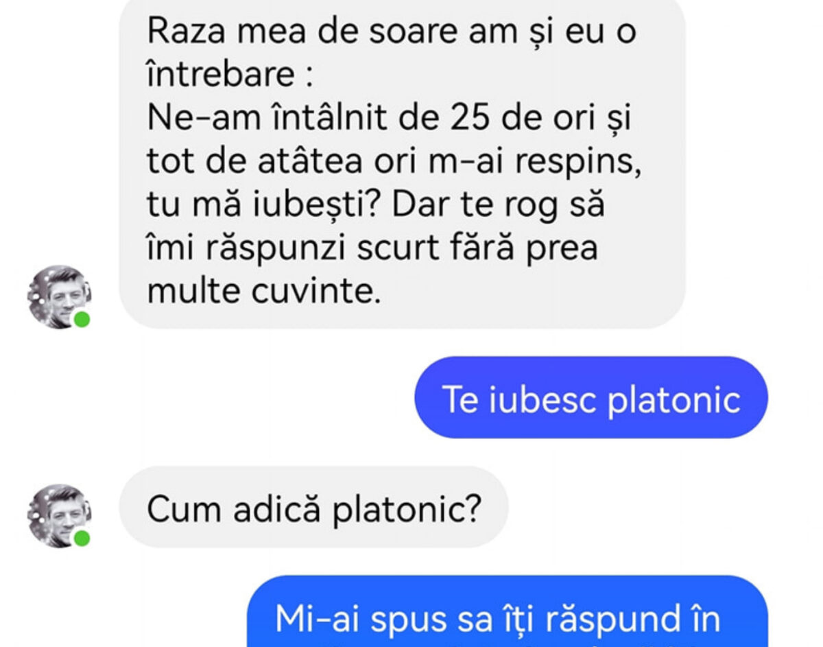 BANC | Conversație pe internet: „Raza mea de soare am și eu o întrebare”