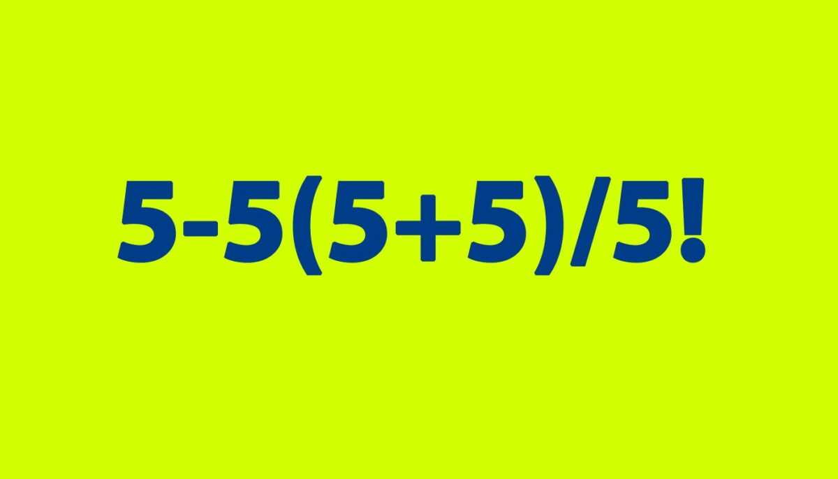 Test IQ pentru matematicieni | Calculați 5-5(5+5)/5!