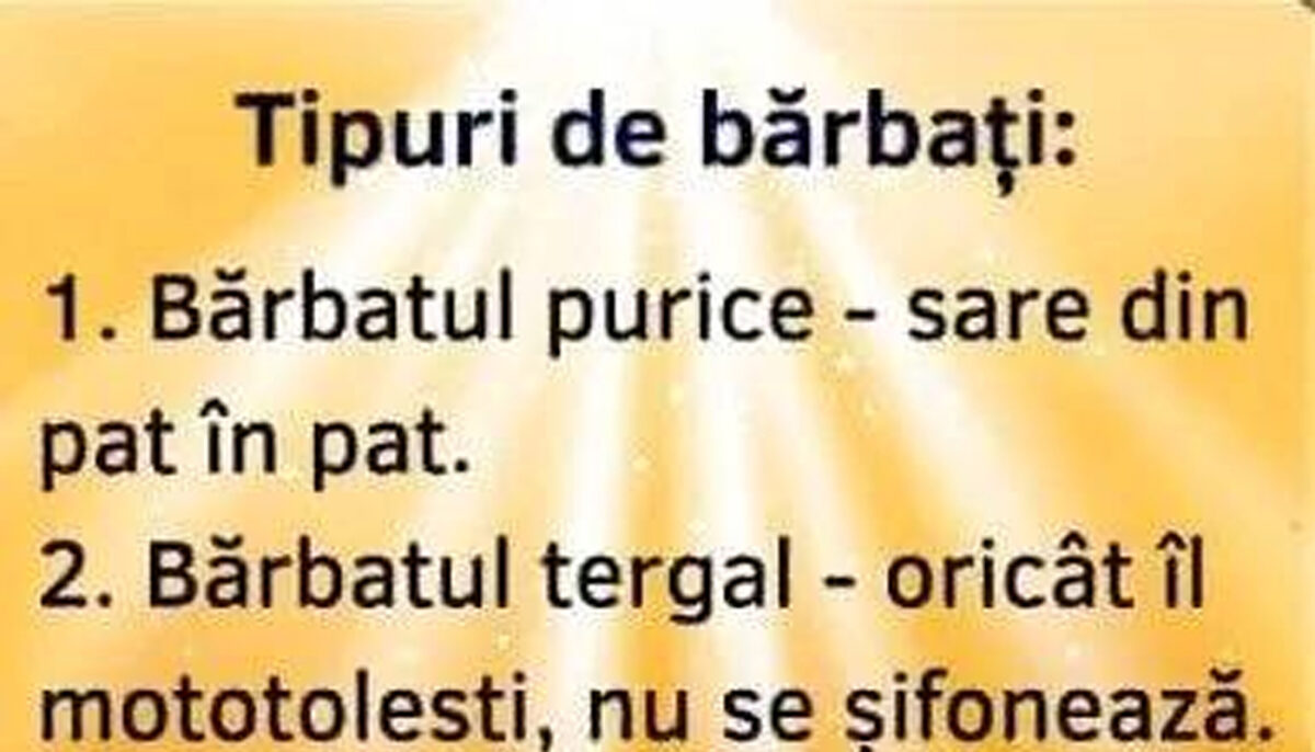 BANCUL ZILEI | Care sunt cele 3 tipuri de bărbați