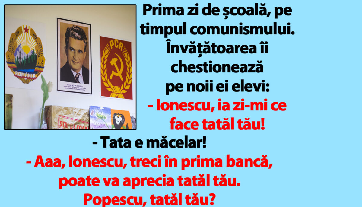 BANCUL ZILEI | Cum arăta prima zi de școală pe timpul lui Ceaușescu