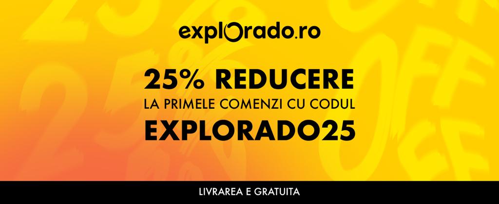 Comunicat de presă: Explorado.ro urează bun venit cumpărătorilor cu reduceri de 25% la primele comenzi