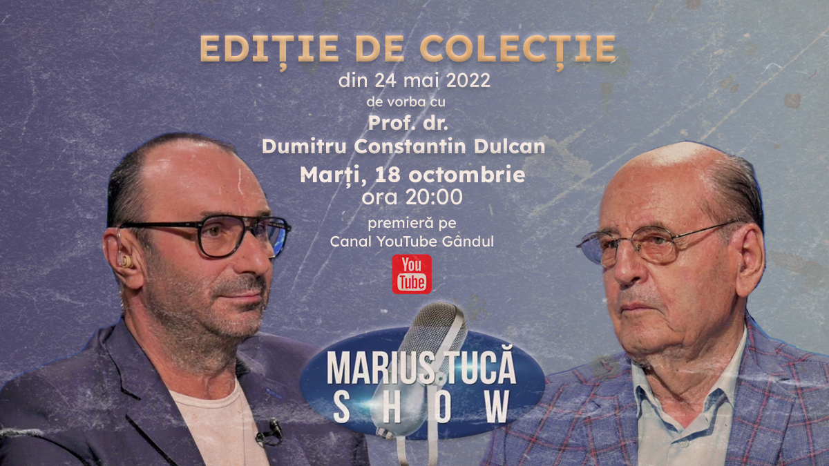 Marius Tucă Show începe marți, 18 octombrie, de la ora 20.00, live pe gândul.ro cu o nouă ediție de colecție