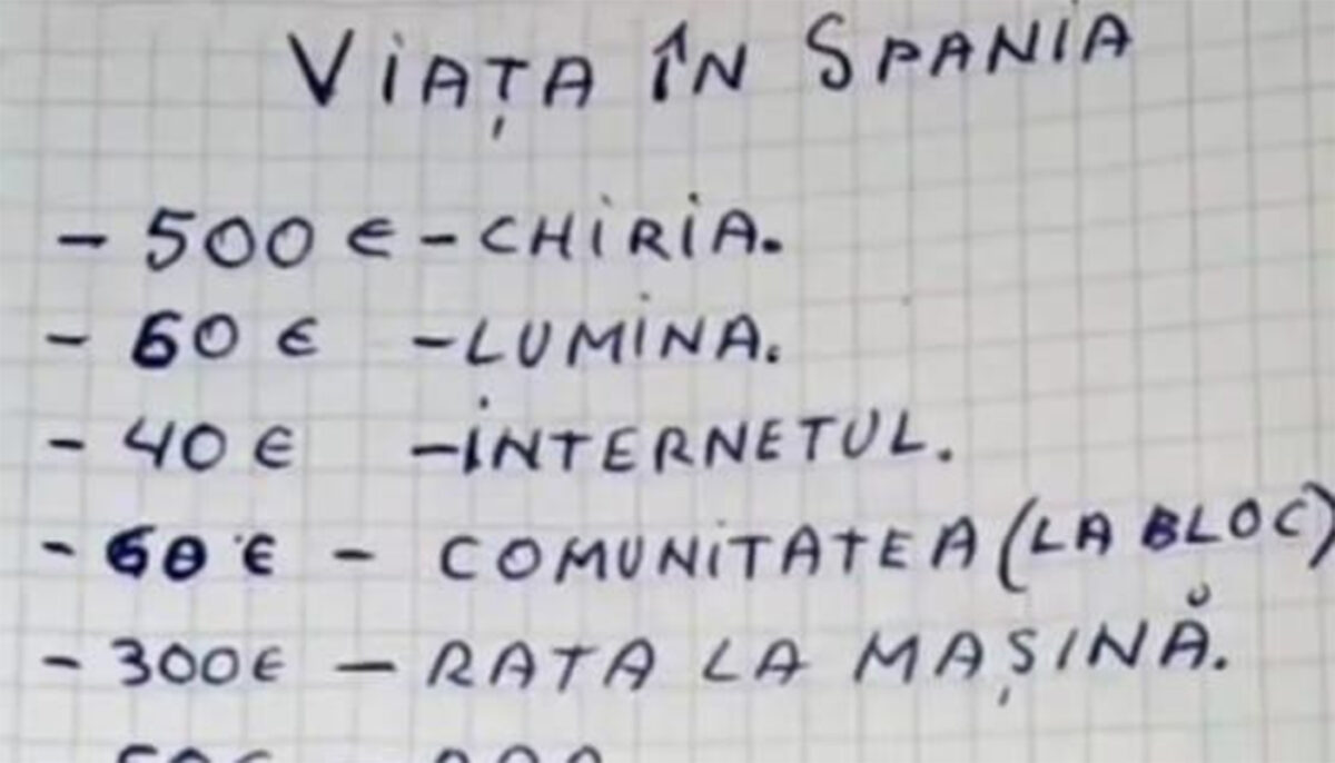 „Dacă ne mai trebuie, ne împrumutăm!” Câți bani costă să trăiești o lună în Spania, de fapt. Un român a făcut întreg calculul