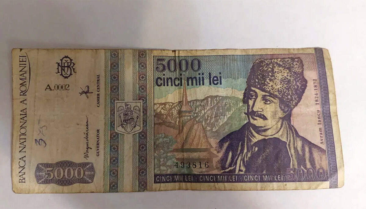 Mai ții minte bancnota de 5.000 de lei, din 1993, cu Avram Iancu? Cu ce preț se vinde acum, în noiembrie 2022