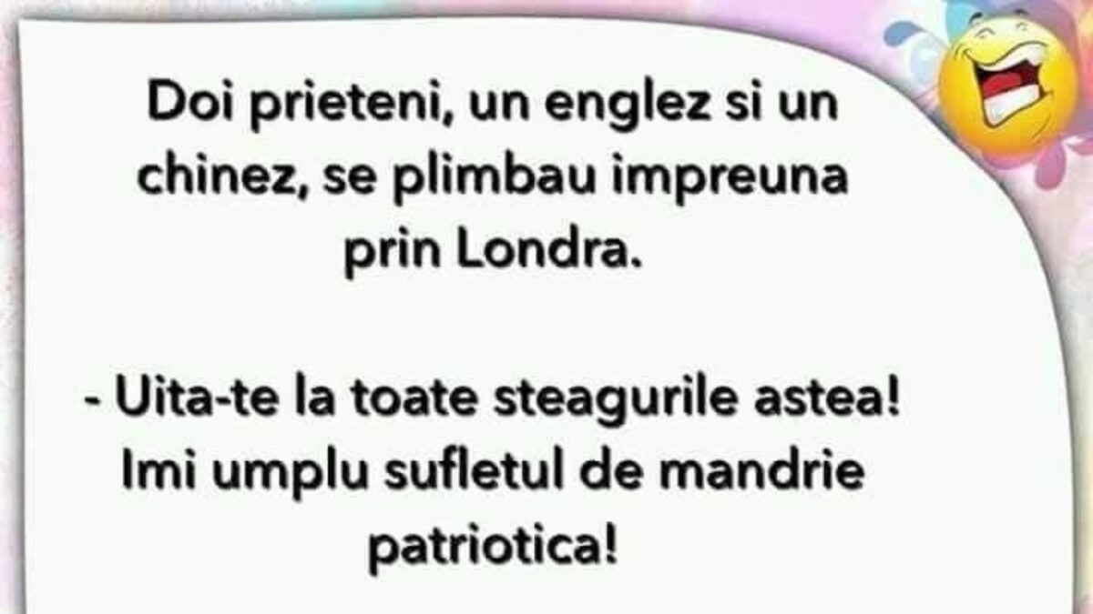 BANC | Doi prieteni, un englez și un chinez, se plimbau împreună prin Londra