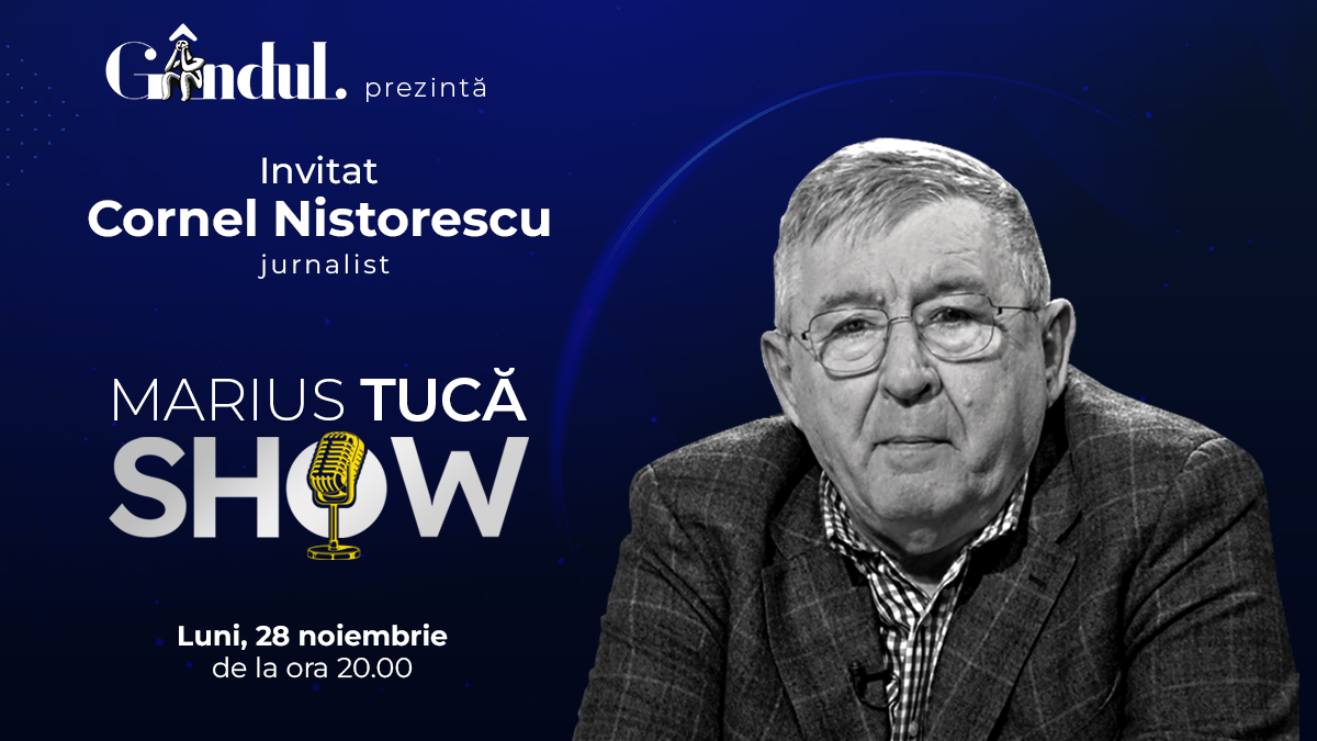 Marius Tucă Show începe luni, 28 noiembrie, de la ora 20.00, live pe gândul.ro