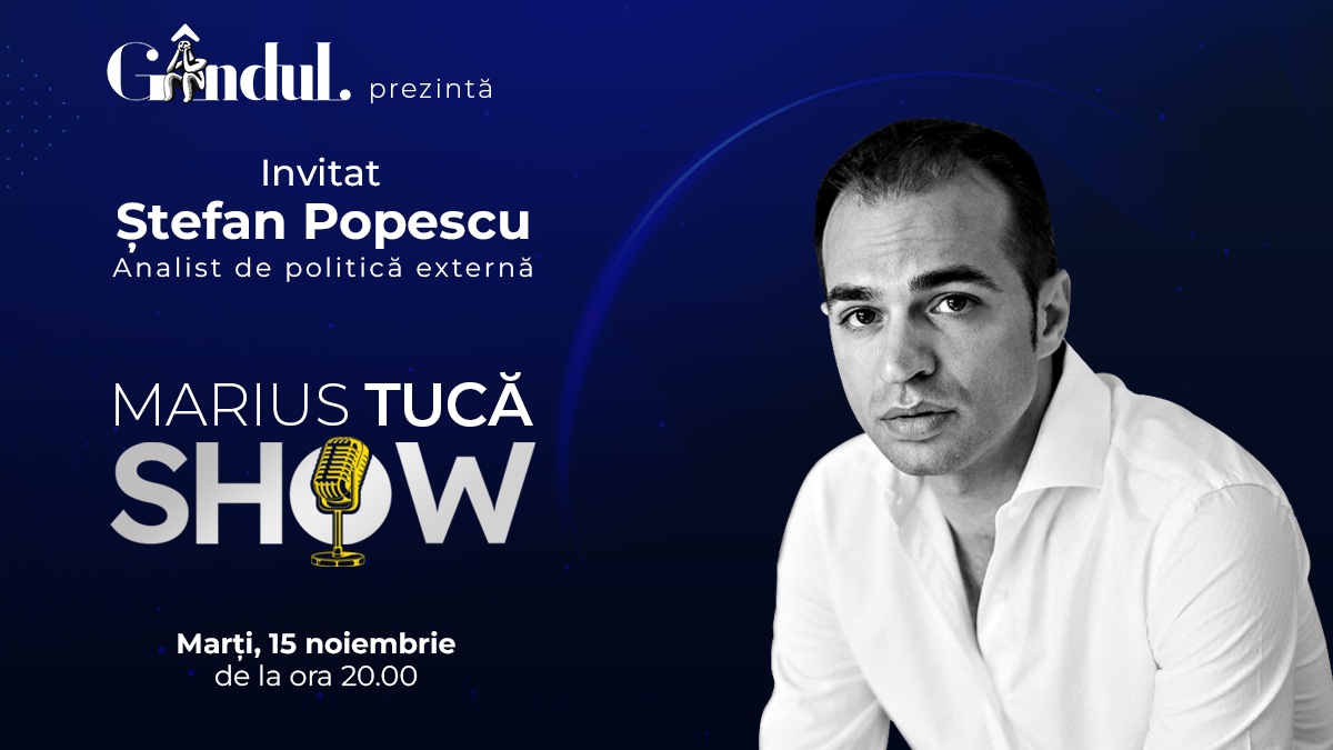 Marius Tucă Show începe marți, 15 noiembrie, de la ora 20.00, live pe gândul.ro