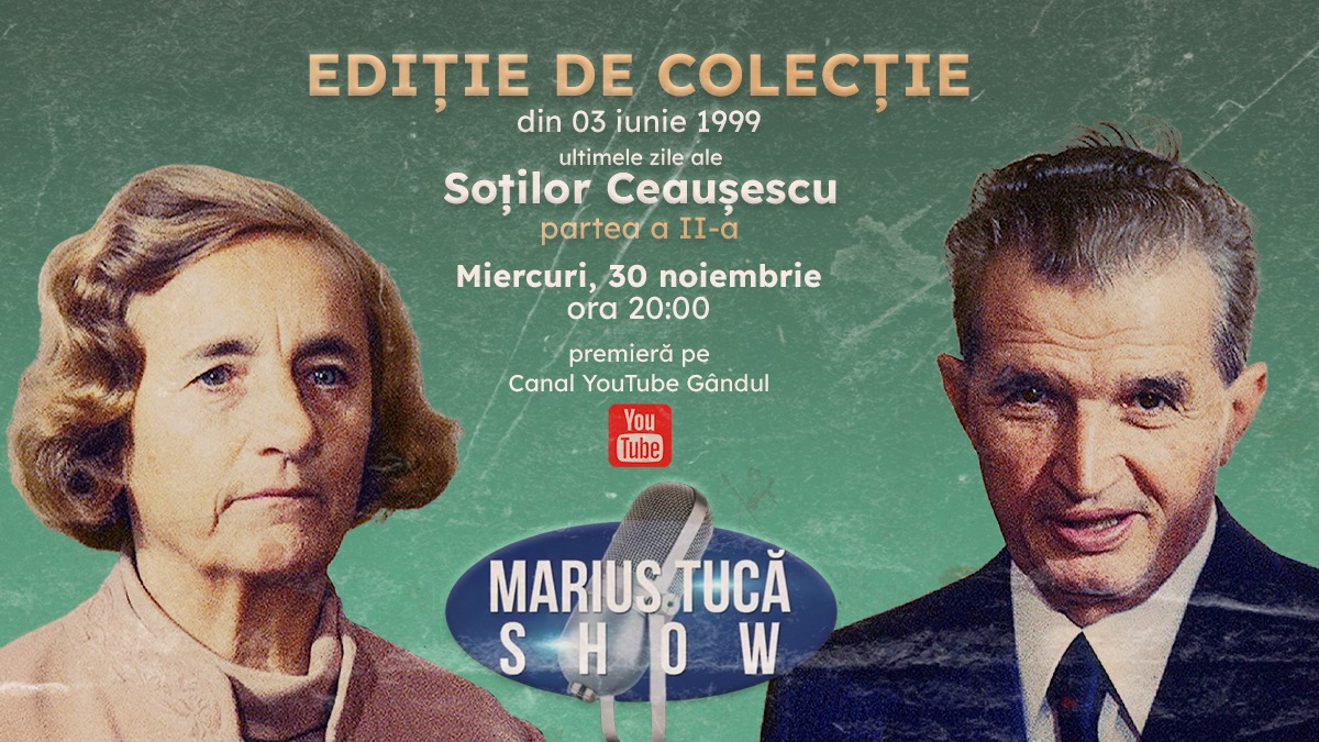 Marius Tucă Show începe miercuri, 30 noiembrie, de la ora 20.00, live pe gândul.ro
